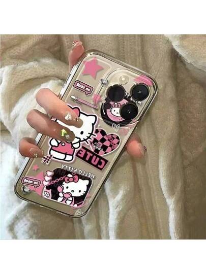 Sanrio غطاء هاتف سانريو هالو كيتي متوافق مع آيفون 16 برو ماكس، آيفون 15، آيفون 14، آيفون 13، آيفون 12، غطاء هاتف عصري للبنات