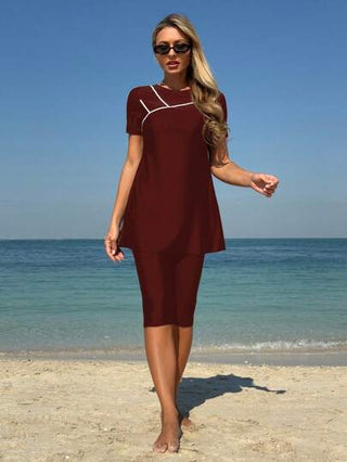 طقم تانكيني حريمي Swim Mulvari بكيني رياضي انيق محتشم للسيدات بحمالات رفيعة