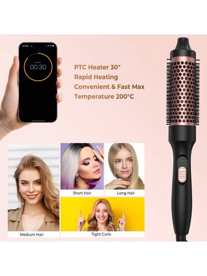 UKLISS مكواة شعر متعددة الوظائف دوارة مطورة لعام 2026 - مكواة شعر وفرد شعر بالأيونات، مجفف شعر رطب وجاف