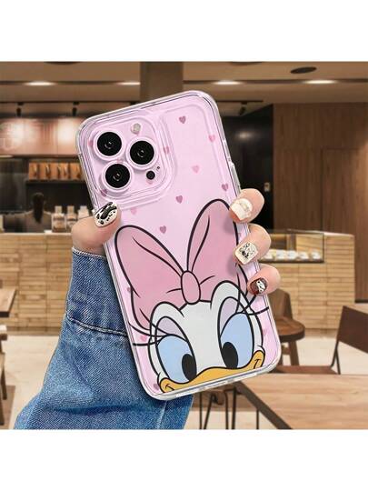 Sanrio قطعة واحدة من علبة هاتف كرتونية مرخصة لشخصية دونالد داك وديزي، مقاومة للصدمات والسقوط، مناسبة لموديلات أيفون 16/15/14/13/12/11/7/8/7بلس/9بلس/اكس إس ماكس/اكس إس/اكس/اكس آر، وتعتبر هدية رائعة لعيد الميلاد وعيد الهالوين