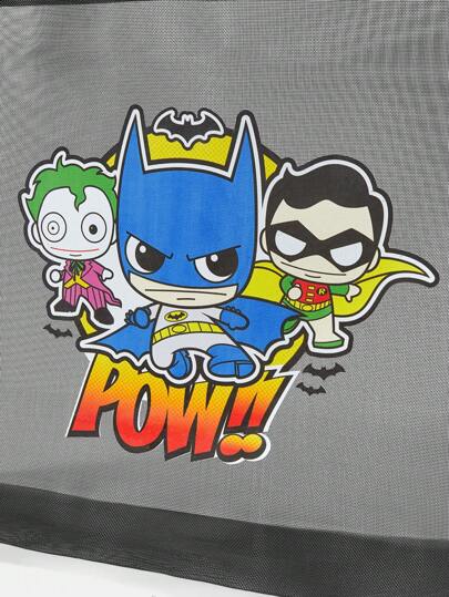 BATMAN X  حقيبة كرتونية سوداء أنيقة للنساء