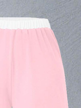 girls sets مجموعة رياضية للأطفال والنساء مكونة من تي شيرت أسود بطبعة فيونكة وبنطال فضفاض ذو ساق مستقيمة ،تصميم بسيط عصري، مناسبة للمدرسة والحفلات والخروج والاستخدام اليومي