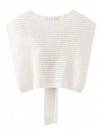 وشاح مُحبوك ثنائي اللون، ملابس خارجية موضة، وشاح صغير خفيف الوزن متعدد الاستخدامات للنساء، مناسب للربيع والصيف مع الفستان