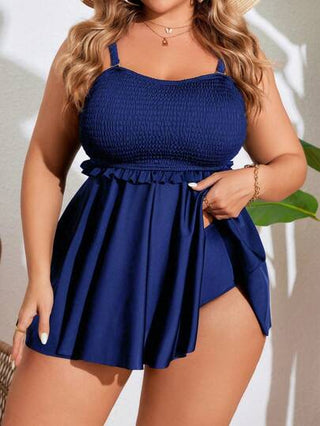 Swim Lushoire بدلة سباحة تنكينية للنساء موديل كبير الحجم مع أسفل