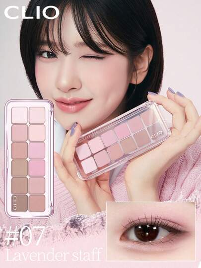 Clio باليت عيون كوري احترافي PRO EYE PALETTE AIR، تشكيلة ظلال عيون من 12 لون ، بالوان مطفية ولامعة، محافظ الوان,توهج ، ألوان عيون للاستخدام اليومي ، مكياج كوري