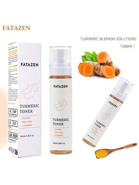 FATAZEN منعش طبيعي عضوي من الكركم، غني بفيتامين سي، مرطب ومنظف للمسام، لطيف وغير مهيج