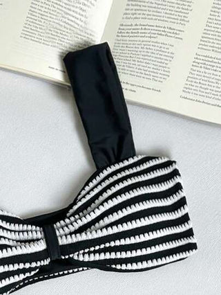 Bikinx طقم بيكيني مبطن ناعم ذات أشرطة سميكة أنيقة، ملابس سباحة موضة صيفية للنساء