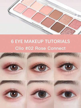 Clio محفظة ظلال العيون الاحترافية الهواء 02 روز كونكشن، نسيج كريمي هوائي، تقنية التدرج اللامع، جزيئات نجمية كالجلد الثاني، ماس رمادي بارد، تزجيج كهرماني دافئ، سديم كراميل كستناء، ضروري حفلة محمول، مكياج كوري، 7.2 جرام/0.25 أونصة