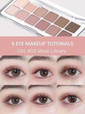 Clio محفظة ظلال العيون الاحترافية الهواء 03 المكتبة الصامتة، قاعدة مسحوق قابلة للتنفس، تقنية التدرج البؤري الناعم، جزيئات نجمية كالجلد الثاني، ماس رمادي بارد وزهري، تبريد كهرماني، سديم كراميل كستناء، أساسيات حفلة محمولة، مكياج كوري، 7.2 جرام/0.25 أونصة