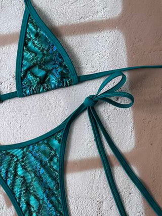 Swim Vcay مجموعة بكيني بباندو مطبوع برسمة عشوائية للأزهار قطعتان: حماله علوية وسفلية مربوطة جانبيًا ،بيكيني سباحة جذاب