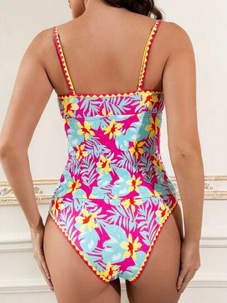 طقم تانكيني حريمي Swim Lushoire مجموعة بكيني كروشيه زهري لأجازة الصيف قطعتان