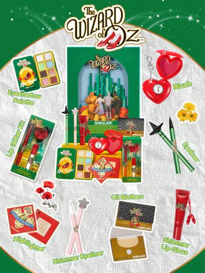 The Wizard of OZ™ | SHEGLAM مجموعة كاملة عيد الأب التخرج عيد الميلاد العطلة الربيع الصيف Y2K فاخر أزياء مكياج مستحضرات التجميل حفل شاطئ سفر تخييم في الهواء الطلق المدرسة الحرم الجامعي رحلة مهرجانات ديكور هدية حاضر وردة فتاة تنكر أفضل لون سحر أجواء