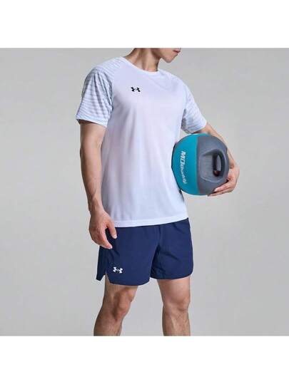 Under Armour قمصان رياضية قصيرة الأكمام رقيقة للرجال والنساء موديل صيف 2025 الجديد للتدريب الرياضي والركض واللياقة البدنية، رقم الموديل 24500509-100