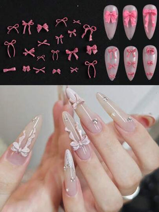 قالب نحت الأظافر الفتاة الحلوة قلب الفيونكة ثلاثي الأبعاد مصنوع من السيليكون الناعم أداة DIY للأظافر