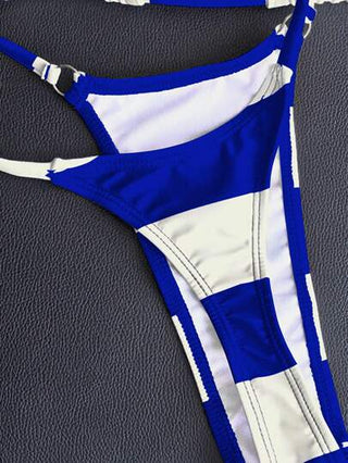 Swim Vcay بكيني مثير بأربطة صغيرة متناسقة باللون الأحمر والأبيض