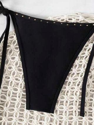 Swim Mod مجموعة بكيني مثيرة للنساء بدون حمالات حرة وربطات جانبية قابلة للربط 2 قطعة/مجموعة ، ملابس شاطئ بسيطة لموسم الربيع