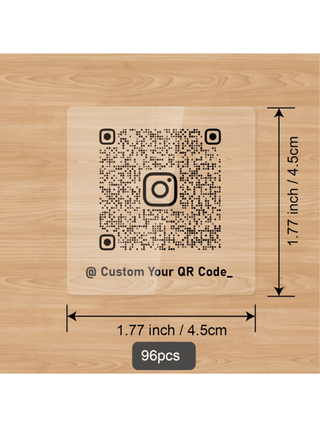 96 ملصق بطباعة QR Code مخصصة باللون الأبيض على بلاستيك PET، مربعة 1.77 بوصة، متينة وبظهر لاصق، لشعارات الأعمال والنص المخصص وروابط وسائل التواصل الاجتماعي وبطاقات المنتج ، والمستلزمات المدرسية، عودة إلى المدرسة