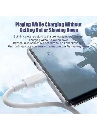 كابل USB من نوع C بطول 6.6 قدم وقوة 120 وات، شحن سريع متوافق مع شاحنات شاومي وسامسونج وهواوي وأونور وأوبو وفيفو، كابل بيانات وشحن سريع