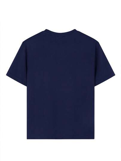 ملابس بناتي ملابس علوية T-shirt قصير الأكمام مطبوع بنمط الكرز للفتيات المراهقات ، قطعة ملابس راحة الطالبات الشبابية ، قمصان صيفية عادية يحبها الفتيات