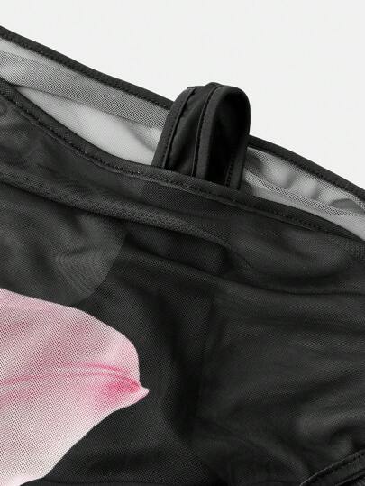 ملابس بناتي Girlism قميص بنات المراهقات مطبوع بطبعة زهور على شبكة سوداء بتصميم ملائم، ملائم للحفلات الكاجوال، منسق للصيف، التخرج، العودة للمدارس، العطلات، المهرجانات، الغداء، مهرجان الموسيقى
