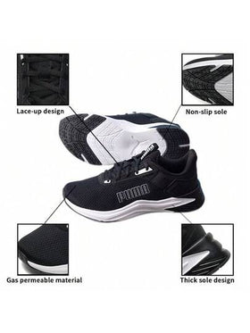 Puma حذاء رياضة للجري موديل FTR Wave ذو تنفس ومتصاص الصدمات، للرجال والنساء، حذاء تدريب رياضي في النادي اللياقي، 311095-01
