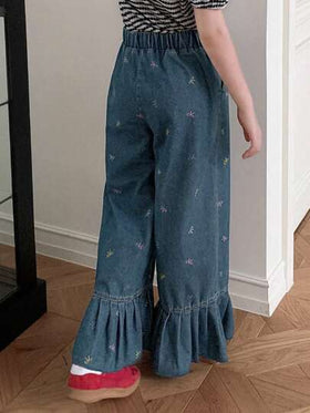 DAZY سروال جينز فتيات الفتيات الصغيرات للخريف ، ملابس العودة إلى المدرسة