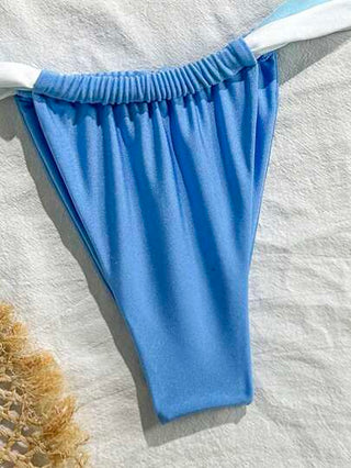 طقم تانكيني حريمي Swim Vcay مجموعة ملابس السباحة للنساء - ملابس علوية مشدود وأسفل ثلاثي الشكل