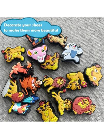 Disney قطع متنوعة 10/30/50/100 شارات تزيين أحذية من سلسلة ديزني، زينة أحذية الشاطئ والصنادل من ملحقات DIY للأحذية، نوعية ممتازة وشعبية، دبابيس أحذية هدية رائعة للمراهقين والرجال والنساء والبالغين