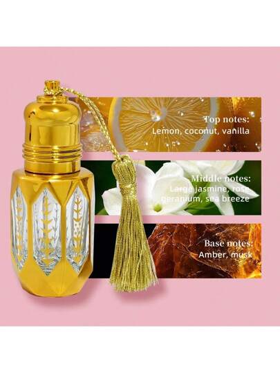قطعة واحدة عطر زيت اليشمين الليلي العربي، 10 مل/0.34 أونصة سائلة، بروائح الفانيليا واليشمين والمسك والورد، محمول للاستخدام في الخارج والرحلات والحفلات المسائية والمناسبات الكبيرة، هدية مثالية للسيدات ، عيد الأضحى وعيد الميلاد وعيد الأم