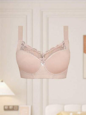 SHEIN 1 قطعة ملابس داخلية نسائية تحتوي على خصر عريض ودانتيل، صدرية غير سلكية مريحة وكاجوال