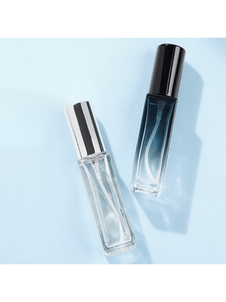 زجاجة رش عطر بسعة 5 مل / 10 مل عالية الجودة، بلون أزرق متدرج، زجاجة عطر قابلة لإعادة التعبئة لمستحضرات التجميل للسفر