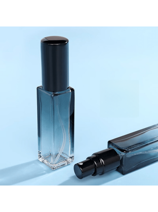 زجاجة رش عطر بسعة 5 مل / 10 مل عالية الجودة، بلون أزرق متدرج، زجاجة عطر قابلة لإعادة التعبئة لمستحضرات التجميل للسفر