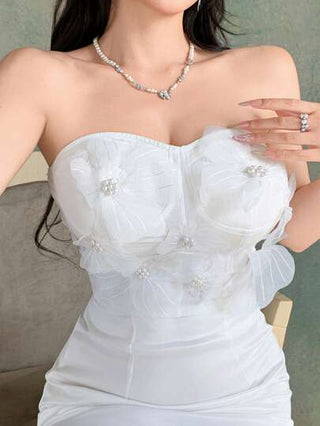 DAZY ملابس علوية خزان أنيقة للمرأة متماسكة بلون لامع مزينة بنمط الأزهار بدون أكمام، إطلالة صيفية جميلة، ملابس مناسبة للعطلات