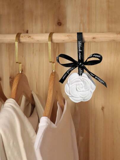 1/3/4 أجزاء من عطر الكاميليا للخزائن ، قطع من الجبس الخزفي ذو عطر دائم للمنزل والغرفة والملابس والسيارة ، ألوان شرائط عشوائية