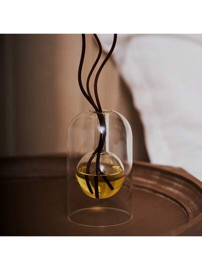 جهاز تحلل العطور، زجاجات موزع العطور الأساسية بدون لهب، موزع أعواد الرثة بتصميم بسيط، موزع زجاجي شفاف للعطور العطرية المنزلية، ديكور الغرفة، هدايا جديدة للمنزل، هدايا منزلية (زجاجة الموزع فقط، الأعواد غير مضمنة)