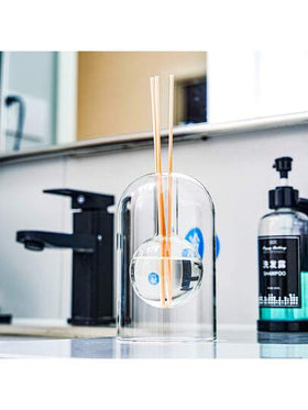 جهاز تحلل العطور، زجاجات موزع العطور الأساسية بدون لهب، موزع أعواد الرثة بتصميم بسيط، موزع زجاجي شفاف للعطور العطرية المنزلية، ديكور الغرفة، هدايا جديدة للمنزل، هدايا منزلية (زجاجة الموزع فقط، الأعواد غير مضمنة)