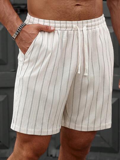 VIVINTIMO شورتات صيفية كاجوال للرجال بخصر مطاطي وسحاب