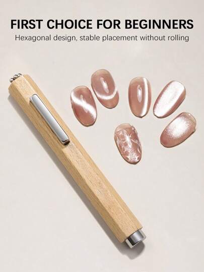 Beautizon Nailartlab 1 قطعة / 2 قطعة أدوات فرشاة أظافر مغناطيسية متعددة الوظائف 4 في 1 لطلاء الأظافر بتأثير العين القطة مع جل UV ،لتزيين الأظافر في المنزل وصالونات التجميل DIY