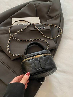 حقيبة صغيرة خفيفة الوزن، حقيبة سلسلة، حقيبة مبطنة، حقيبة يد، حقيبة دلو، مناسبة للفتيات وطالبات الجامعة والسيدات العاملات، مثالية للمكتب والجامعة والعمل والتنقل والأنشطة الخارجية والسفر والنزهات، مدمجة وقابلة للحمل.