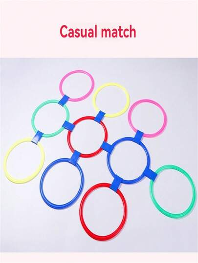 5 قطع/10 قطع/15 قطع/20 قطع حلقات وأطواق الحبل للقفز للأطفال، ألعاب تعليمية مبكرة، متينة وغير قابلة للكسر، ألعاب رياضية للداخل والخارج، تفاعل بين الوالدين والأطفال، تحسين توازن وتنسيق الأطفال، مساعدات تعليمية رياضية (ألوان عشوائية)