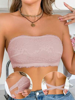 حمالة صدر نسائية بسيطة بأزرار أمامية وحافة مصنوعة من سلك على شكل صدفة للاستعمال اليومي الكاجوال