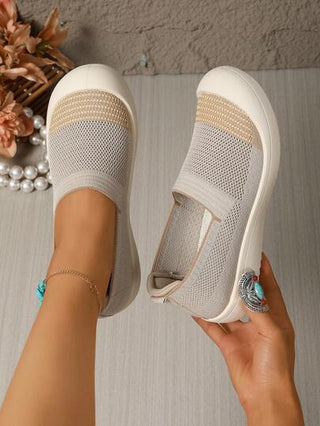 أحذية رياضية كاجوال نسائية ، سميكة الأساس ذات رباط ، قابلة للتنفس ومريحة للجري ، أحذية رياضية خفيفة الوزن قابلة للتغيير بنفسجية من نوع المنسوجة السهلة الارتداء