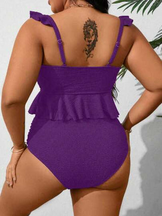 Swim Lushoire بيكيني ذو لون أحادي للأحجام الكبيرة، ذو طراز متلائم للصيف