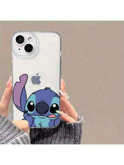 Sanrio 1 قطعة كفر هاتف مضاد للصدمات ومقاوم للسقوط من سلسلة ستيتش متوافق مع أجهزة آبل 16، 15، 14، 13، 12، 11 برو ماكس، XS، 8، و7 - بتصميم كرتوني لطيف ل- ستيتش ، مثالي كهدية عيد ميلاد ، هدايا مناسبة للمناسبات ، عيد الحب ، وكامل