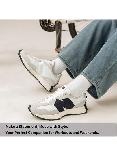 New Balance أحذية رياضية للرجال والنساء، أحذية جري خفيفة الوزن ومريحة، أحذية للأزواج، أحذية كاجوال منخفضة الارتفاع مقاومة للتآكل MS327FE-D
