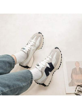 New Balance أحذية رياضية للرجال والنساء، أحذية جري خفيفة الوزن ومريحة، أحذية للأزواج، أحذية كاجوال منخفضة الارتفاع مقاومة للتآكل MS327FE-D