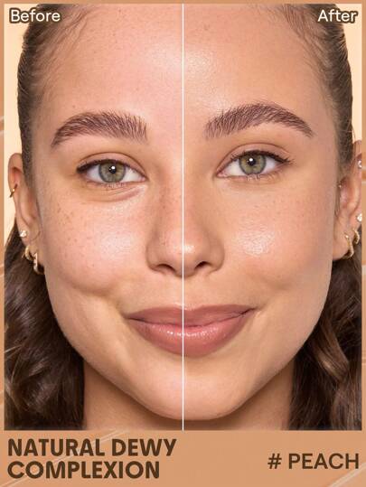 SHEGLAM Dew & Done ملون خفيف للبشرة مع Spf20-Peach علامة تجارية جمال مكياج ميكب مستحضرات تجميل للنساء الفتيات مثالي لفصل الشتاء الربيع مثالي ل- Y2K أزياء أنيقة رمضان هدية حفلة جاهز أفضل لون