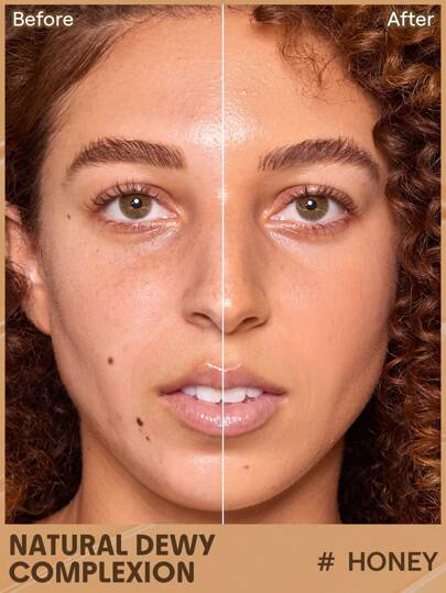 SHEGLAM Dew & Done ملون خفيف للبشرة مع Spf20-Honey علامة تجارية جمال مكياج ميكب مستحضرات تجميل للنساء الفتيات مثالي لفصل الشتاء الربيع مثالي ل- Y2K أزياء أنيقة رمضان هدية حفلة جاهز أفضل لون