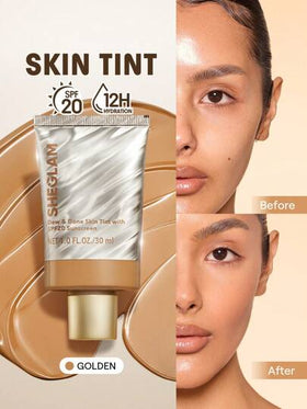 SHEGLAM Dew & Done ملون خفيف للبشرة مع Spf20-Golden علامة تجارية جمال مكياج ميكب مستحضرات تجميل للنساء الفتيات مثالي لفصل الشتاء الربيع مثالي ل- Y2K أزياء أنيقة رمضان هدية حفلة جاهز أفضل لون