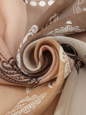 وشاح نسائي بطبعة البيزلي البوهيمي، 90 سم، إكسسوار متعدد الاستخدامات، مناسب للاستخدام اليومي والسفر والعطلات والشاطئ وغيرها من المناسبات